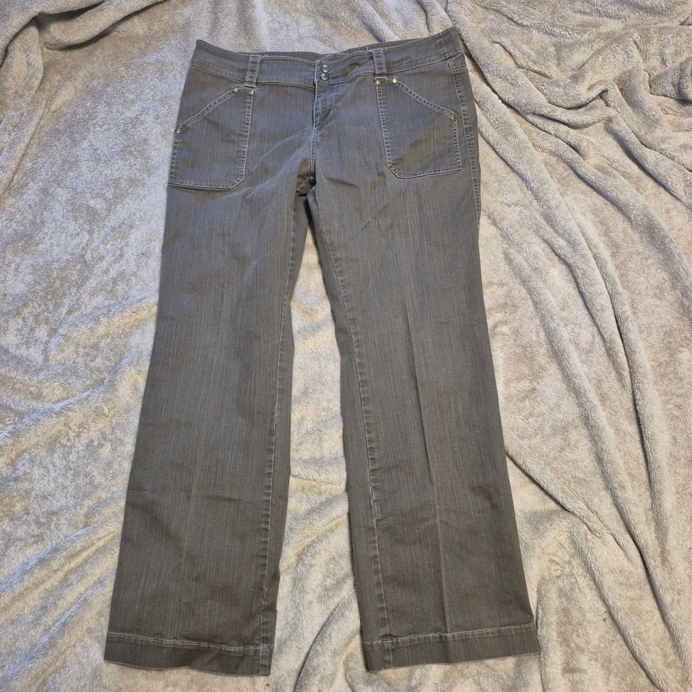 Kuhl Womens Petite 14 Gray Stretch Cotton Blend Outdoor Hiking Pants RN108846